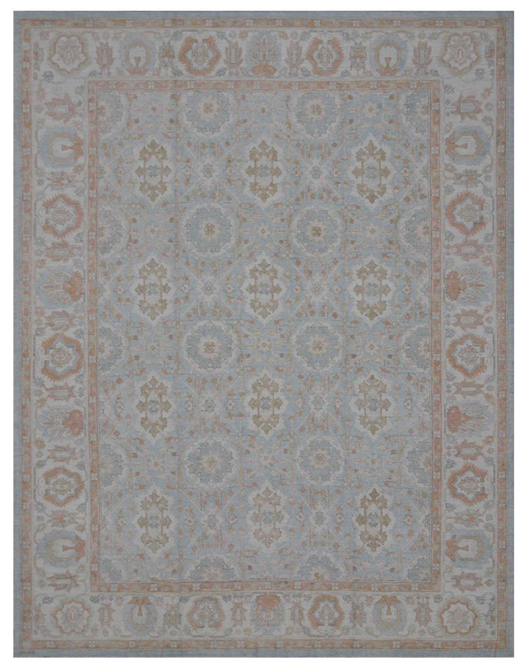 8'x10' Afghan Hand-Knotted Floral Agra Rug | Traditional | Organic Wool Rug