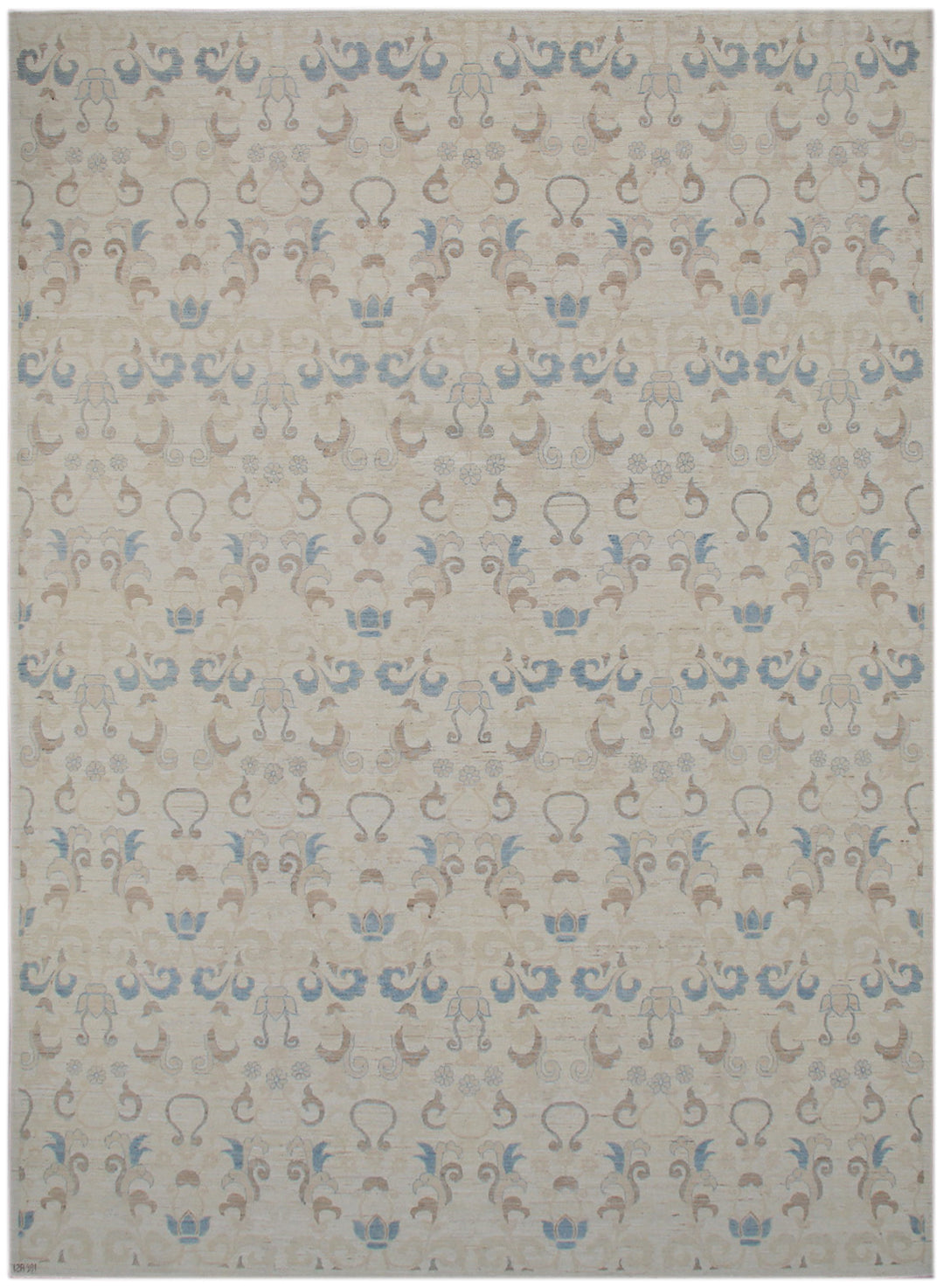 8'x10' Afghan Hand-Knotted Geometric Rug | Organic Wool, Modern Earth Tones
