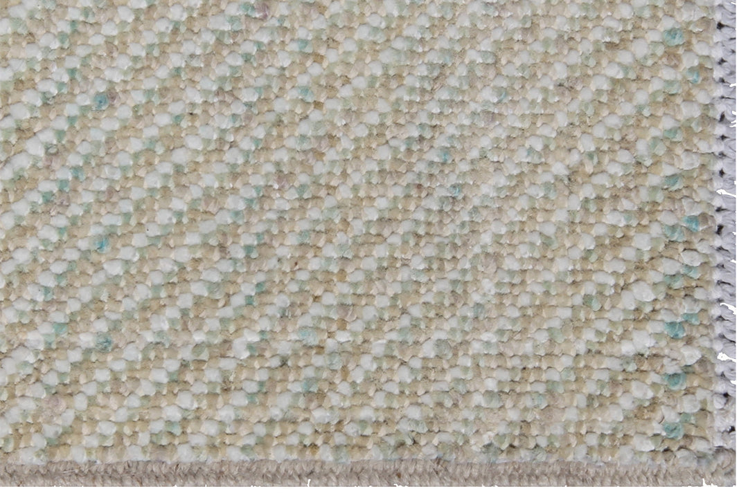 8'x10' Afghan Hand-Knotted Linear Rug | Organic Wool, Modern Earth Tones
