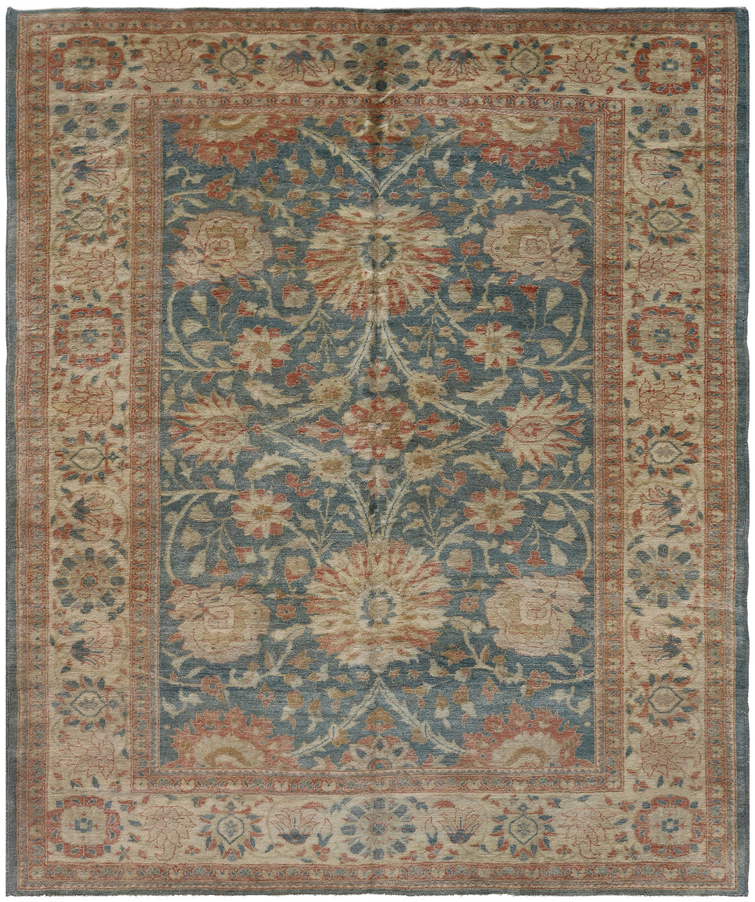 Wool Rug | Green & Terra Cotta Sultanabad Design Rug