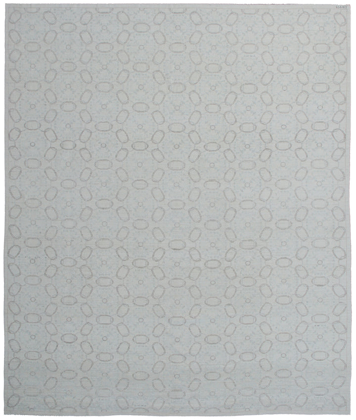 8'x10' Hand-Knotted Afghan Rug | Organic Wool | Transitional Rug