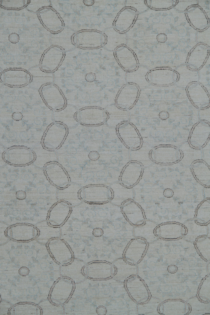 8'x10' Hand-Knotted Afghan Rug | Organic Wool | Transitional Rug