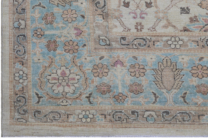 8'x10' Hand-Knotted Afghan Rug |Tabriz Shah Abbas Rug | Transitional Collection