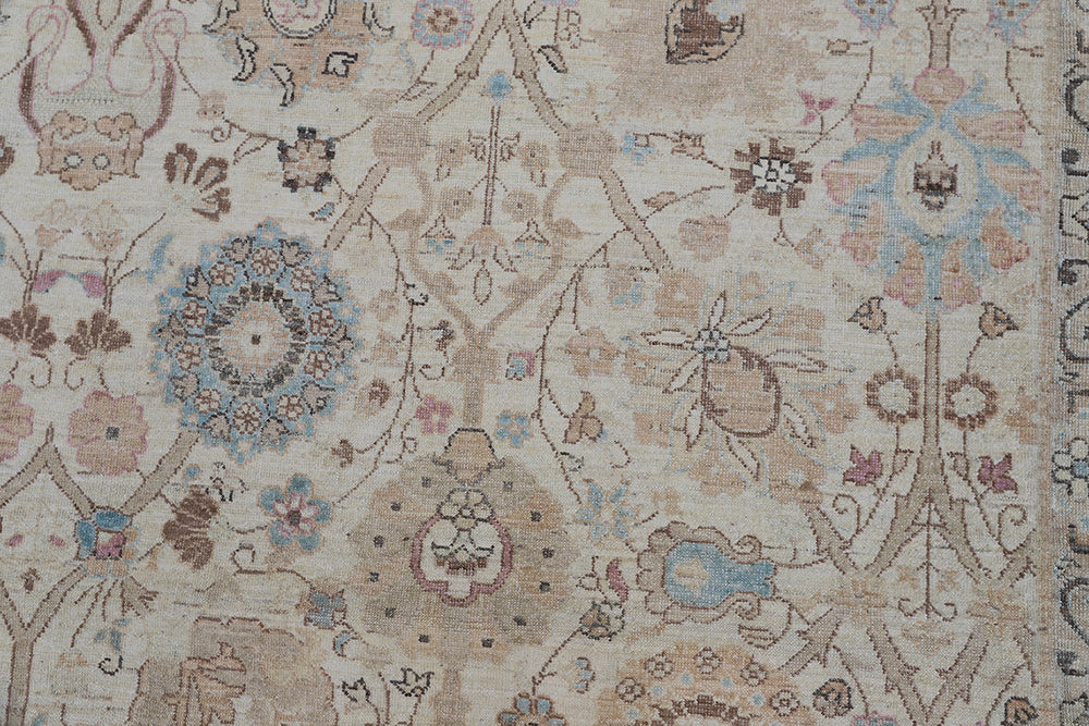 8'x10' Hand-Knotted Afghan Rug |Tabriz Shah Abbas Rug | Transitional Collection