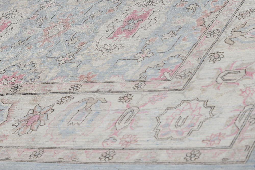 8'x10' Hand-Knotted Rug | Transitional Rug – Floral Agra Design