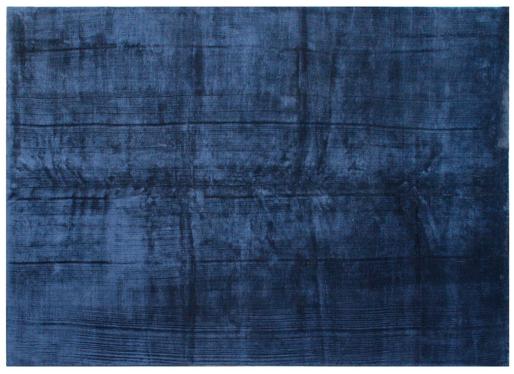 8'x10' Hand-Knotted Silk Rug | Deep Blue Modern Luxury | Ariana Rugs
