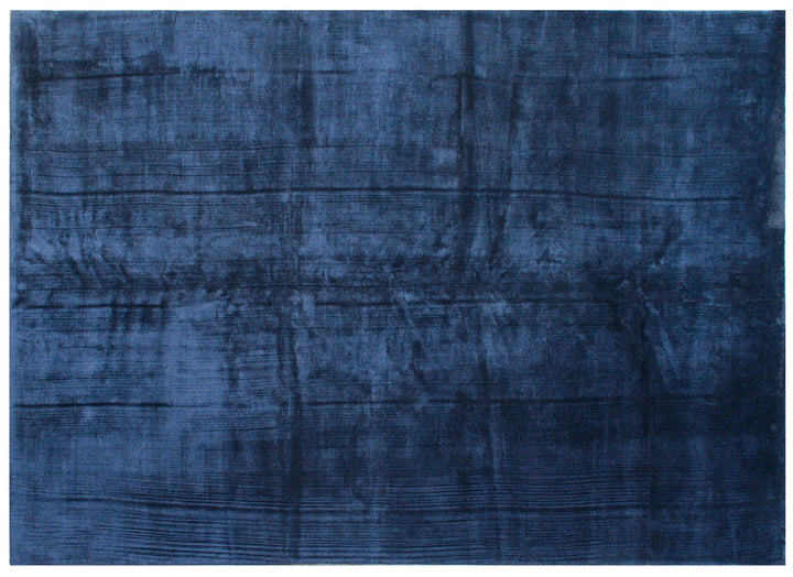 8'x10' Hand-Knotted Silk Rug | Deep Blue Modern Luxury | Ariana Rugs
