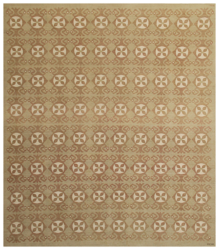 8'x10' Luxury Afghan Hand-Knotted Rug – Unique Geometric Design, Organic Wool