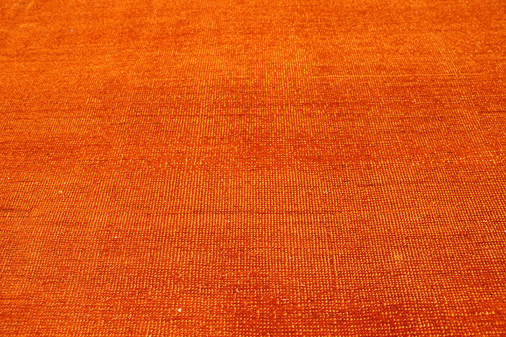 8x10 Orange Ariana Overdyed Rug | Hand-Knotted Wool Short Pile