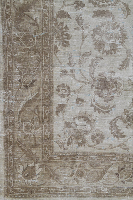 8'x11' Afghan Agra Rug | Soft Washed Mustard & Brown | Organic Wool