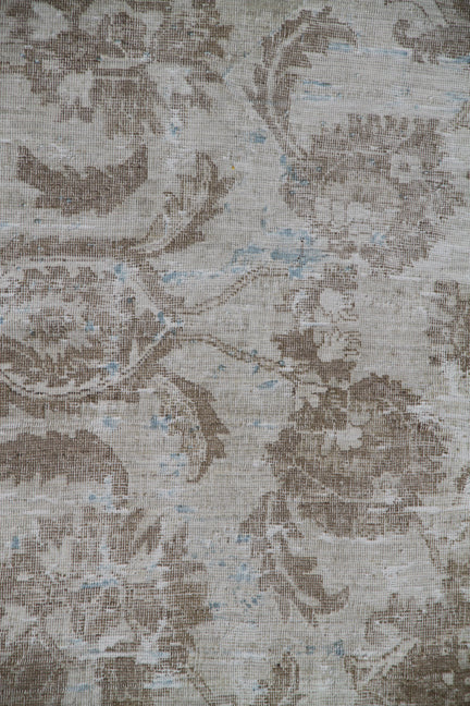 8'x11' Afghan Agra Rug | Soft Washed Mustard & Brown | Organic Wool