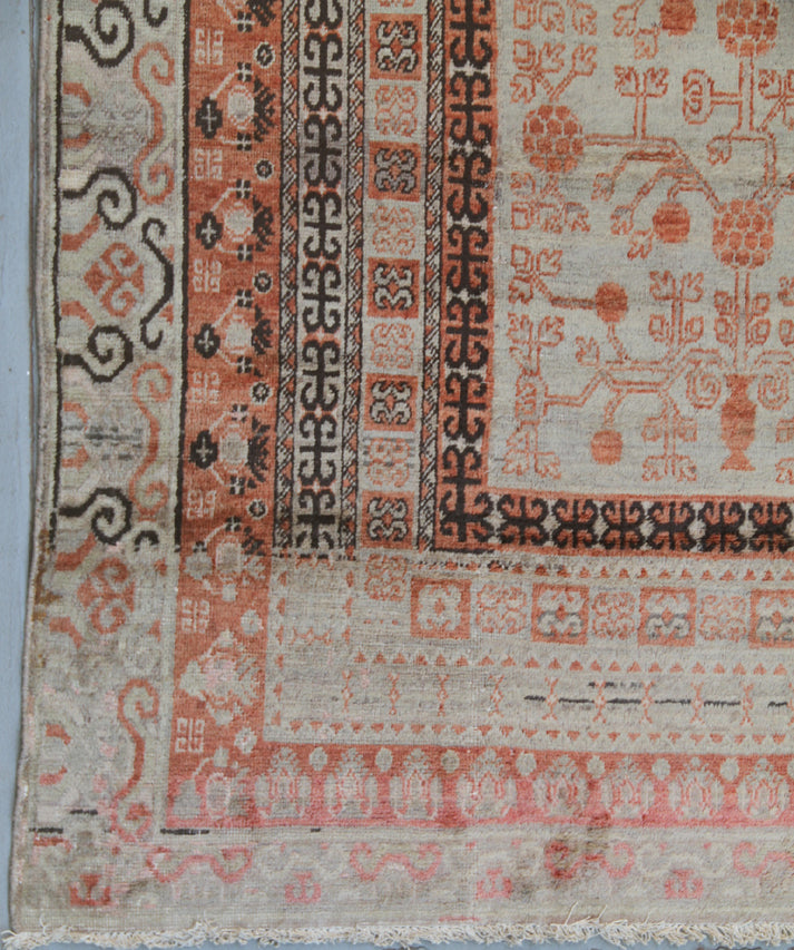 8'x16' Antique Samarkand/Khotan Pomegranate Rug