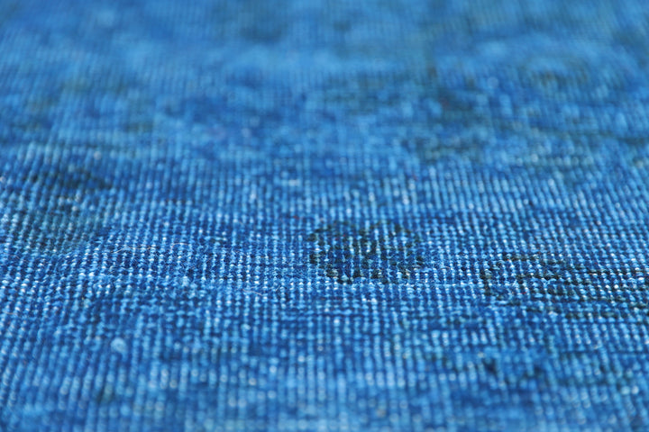 9' x 12' Navy Blue Persian Tabriz Ariana Overdyed Rug | Hand-Knotted Wool Area Rug