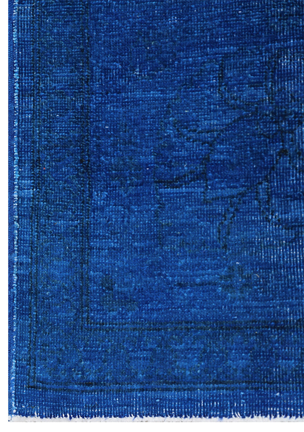 9' x 12' Navy Blue Persian Tabriz Ariana Overdyed Rug | Hand-Knotted Wool Area Rug