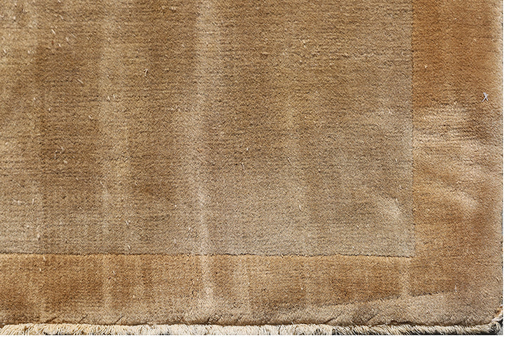 9’x12’ Vintage Chinese Art Deco Rug – Gold Floral Design