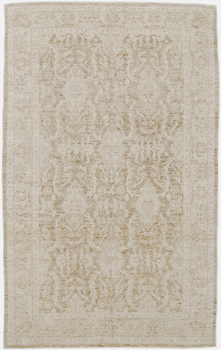 6'x10' Soft and Pale Gold Color Persian Design Ariana Traditional Rug