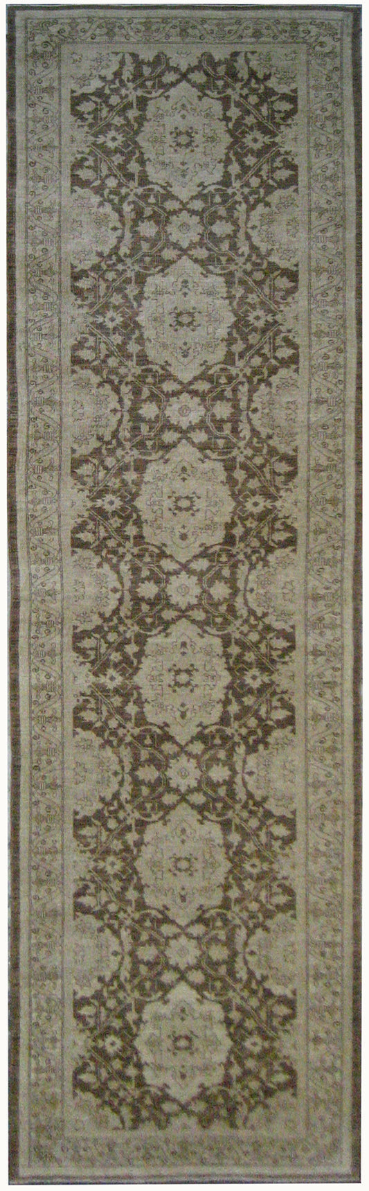 4x14 Brown Agra 505 Ariana Traditional Runner Rug