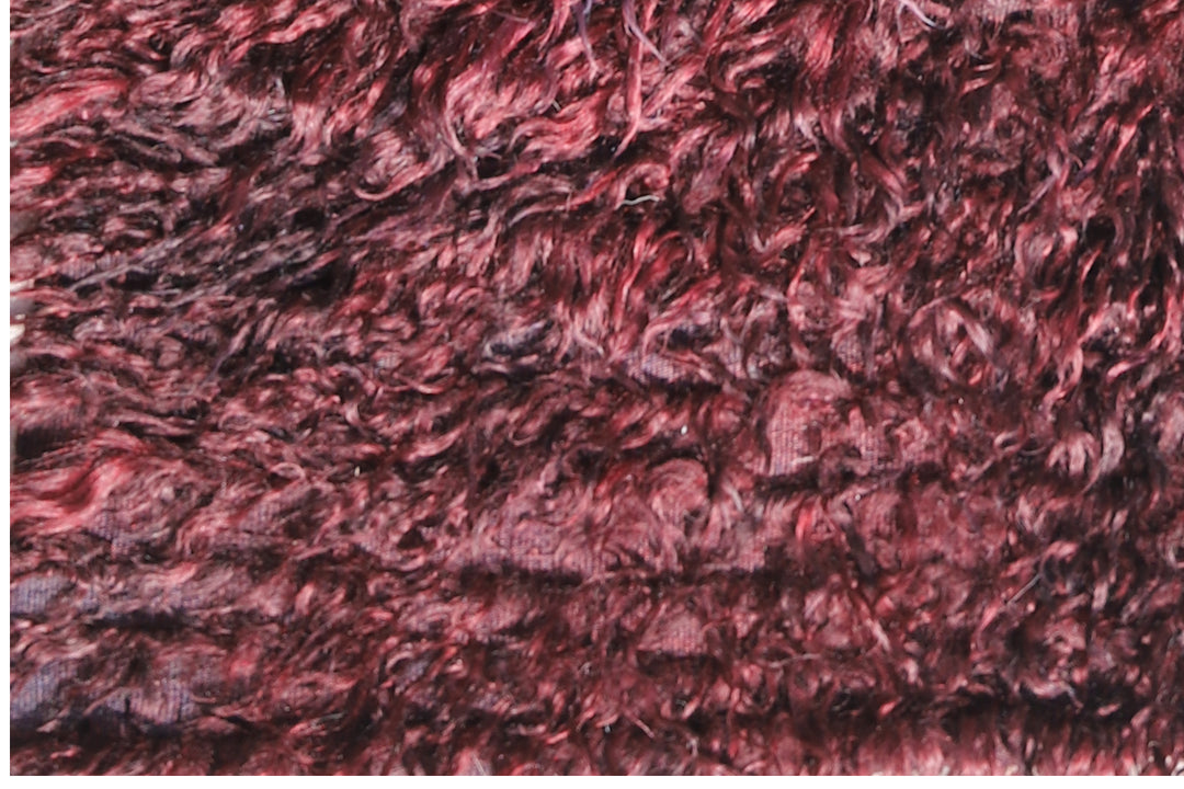 4'x7' Magenta Vintage Turkish Tulu Shag Rug
