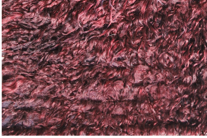 4'x7' Magenta Vintage Turkish Tulu Shag Rug