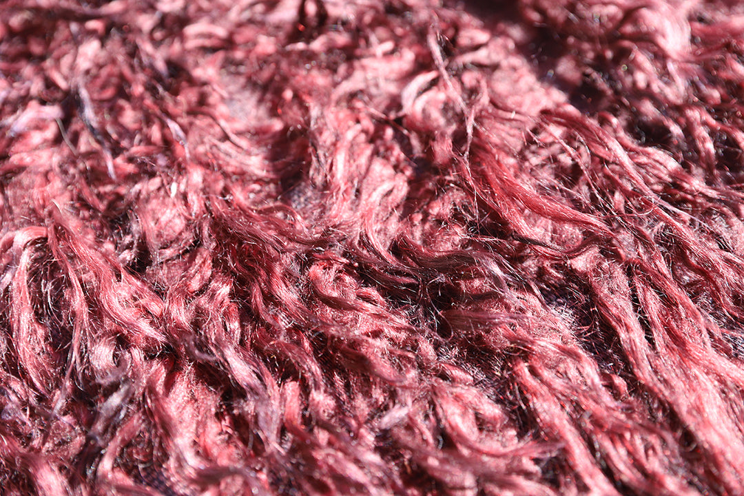 4'x7' Magenta Vintage Turkish Tulu Shag Rug