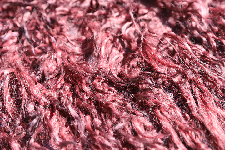 4'x7' Magenta Vintage Turkish Tulu Shag Rug
