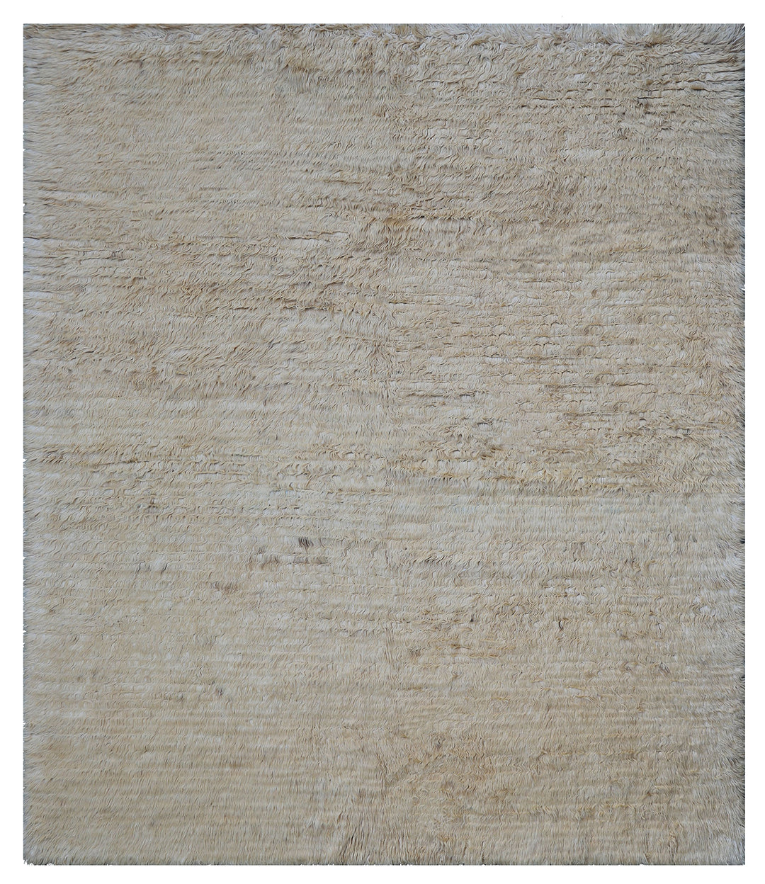 9'x10' Moroccan Style| Solid Ivory |Barchi Wool Area Rug