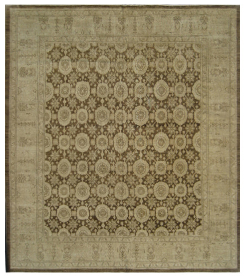 9'x10' Square Earth Tone Rug | Haji Jalili Tabriz | Ariana Area Rug