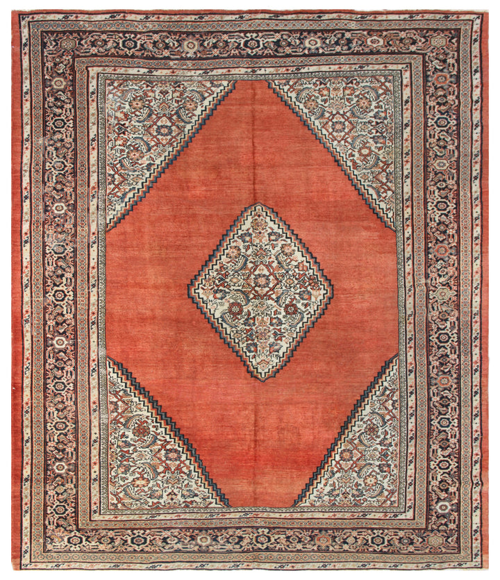 Vintage Persian Mahal Rug | Diamond Medalion Area Rug