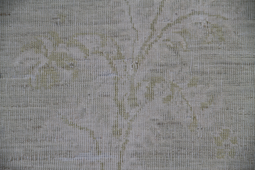 9'x11' Whitewashed Afghan Rug | Hand-Knotted Masterpiece | Vintaged