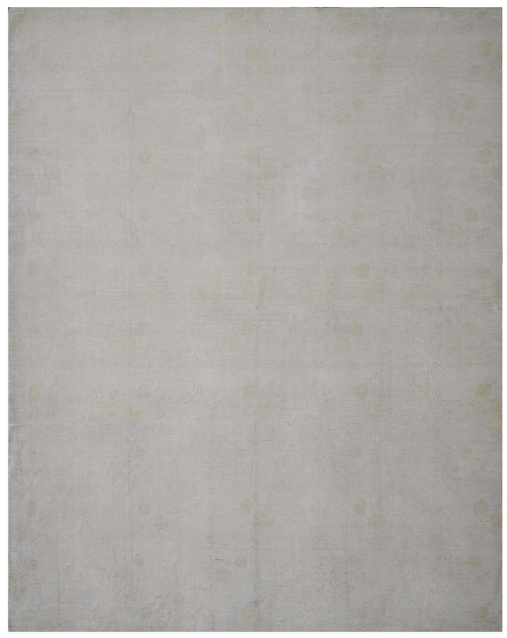 9'x11' Whitewashed Afghan Rug | Hand-Knotted Masterpiece | Vintaged