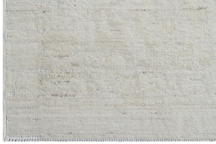9'x11' Whitewashed Agra Afghan Rug – Hand-Knotted by Hazara Artisans |