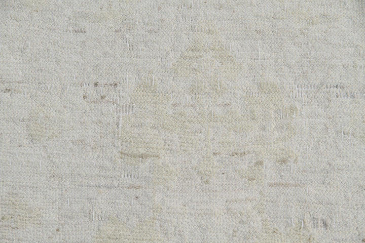 9'x11' Whitewashed Agra Afghan Rug – Hand-Knotted by Hazara Artisans |