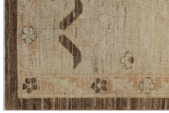 9'x12' Ariana Agra Traditional Brown Beige Rug