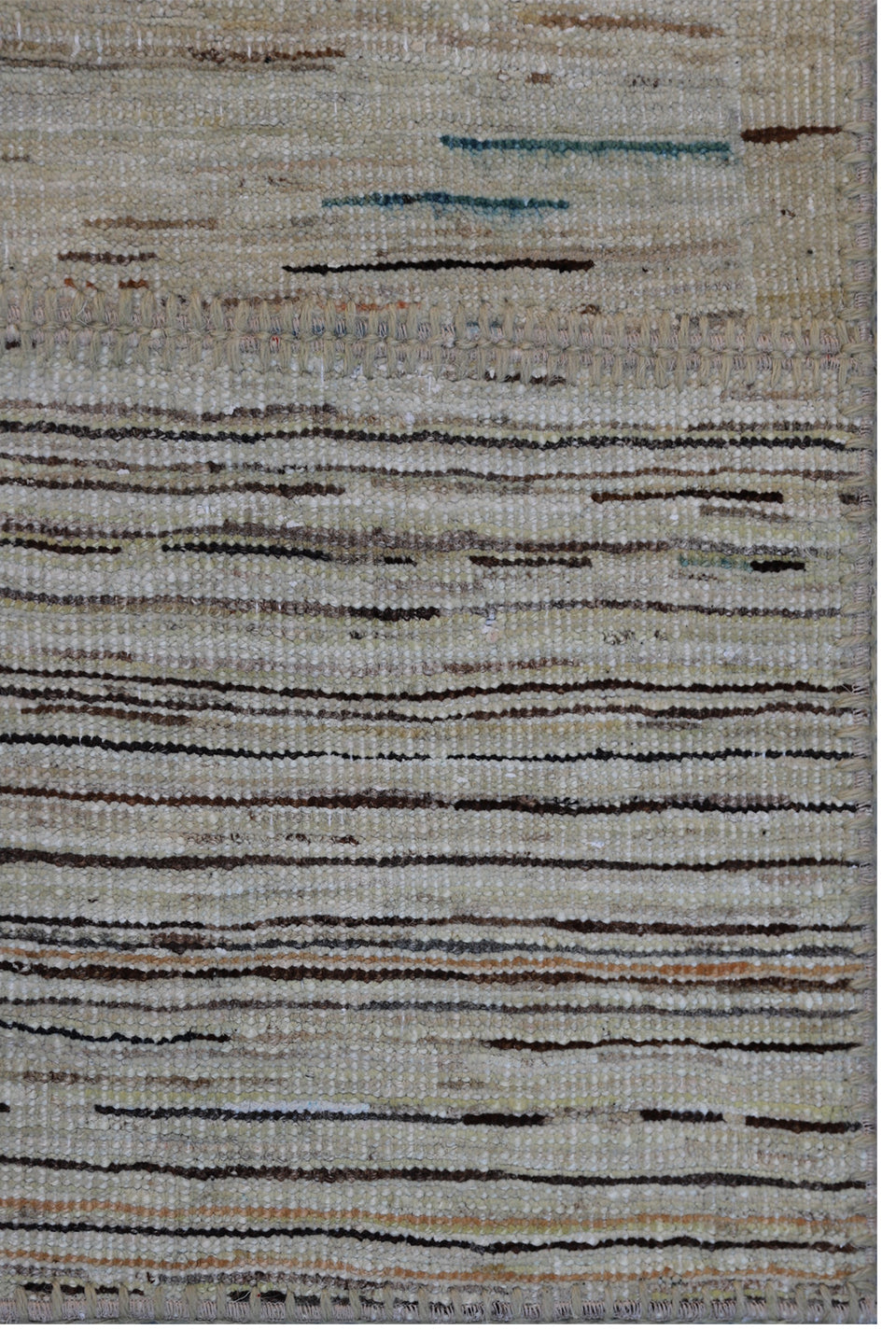 9'x12' Ariana Brown Blue Cream Ivory Patchwork Soft Color Rug