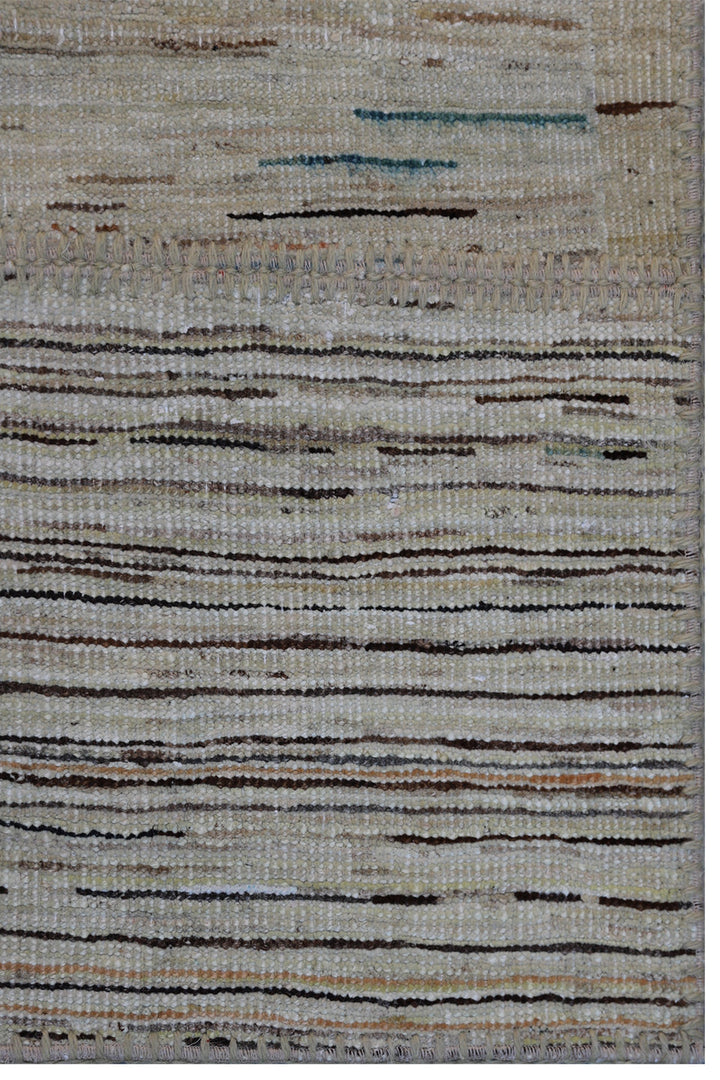 9'x12' Ariana Brown Blue Cream Ivory Patchwork Soft Color Rug