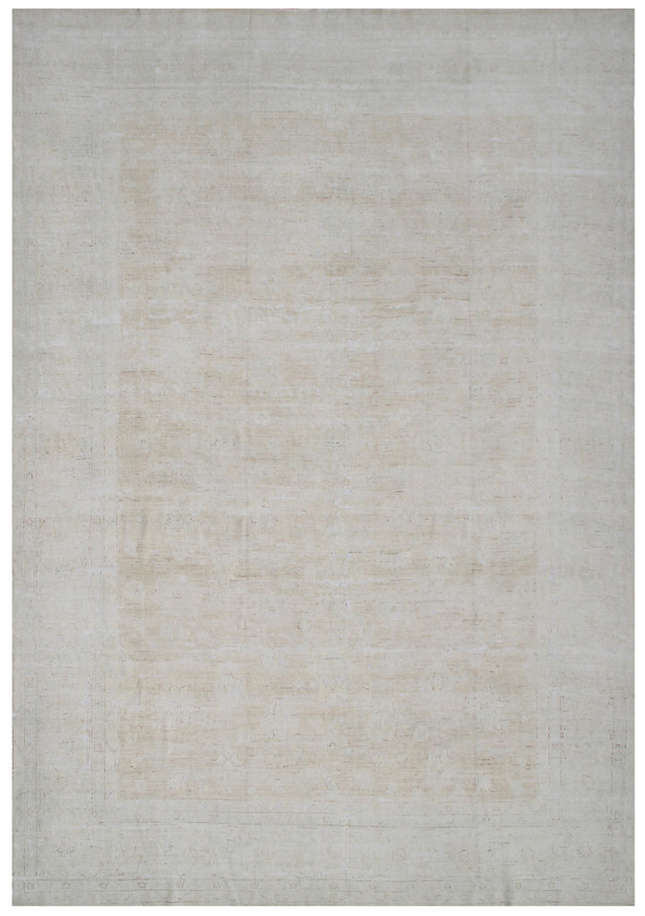 A pale pink and beige Persian design contemporary rug with a visible textured pattern.