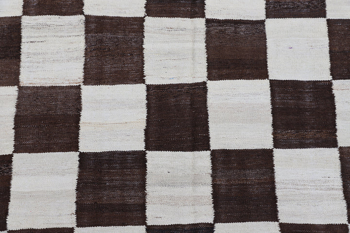 9'x12' Kilim Rug | Ariana square Checkered Kilim