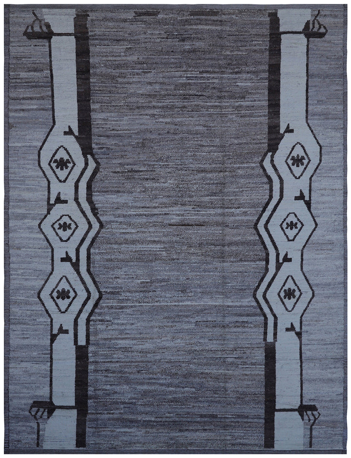 9'x12' Moroccan Style| Brown Cream Dark Brown| Barchi Area Rug