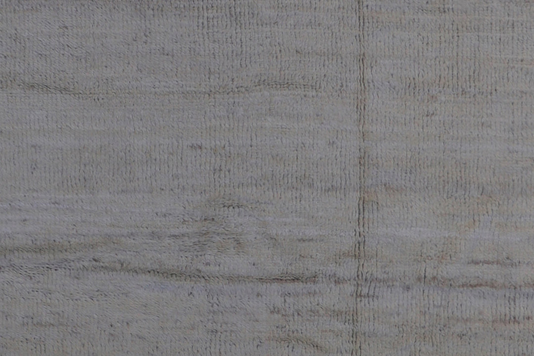 9'x12' Moroccan Style| Plain Solid Ivory| Barchi Handmade Rug