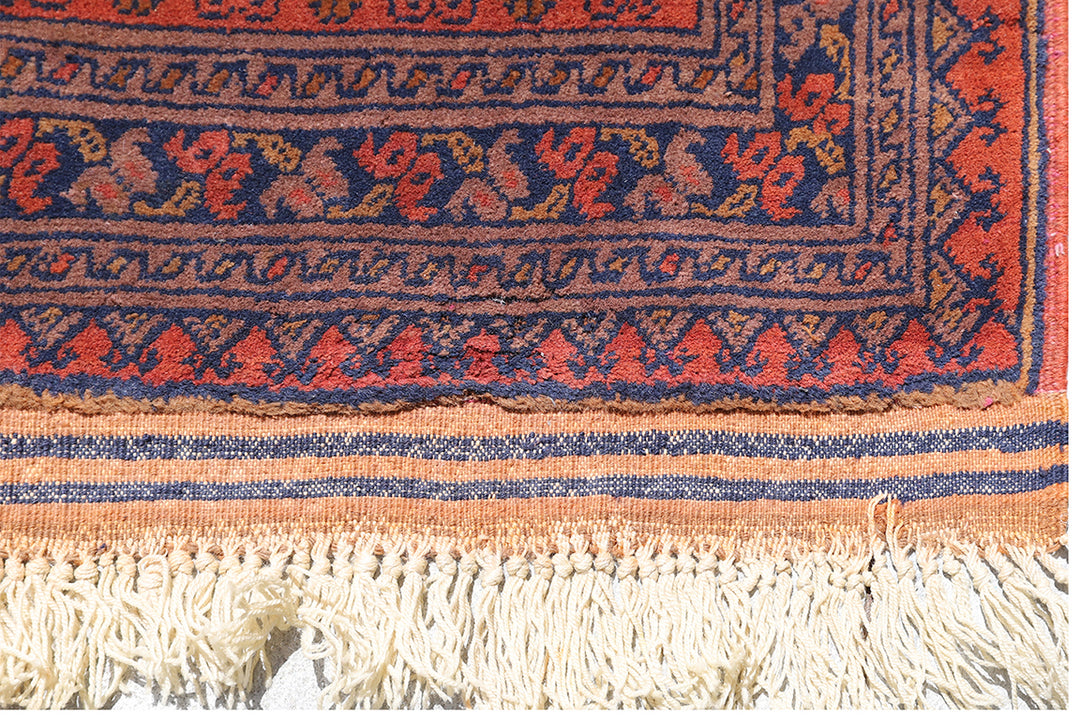 9'x12' Vintage Afghan Rug |Elephant-Foot Design Afghan Rug