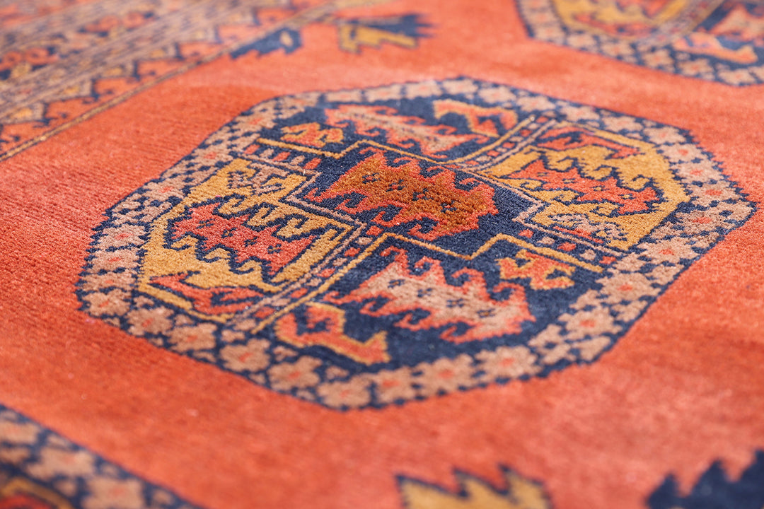 Vintage Afghan Rug |Elephant-Foot Design Afghan Rug