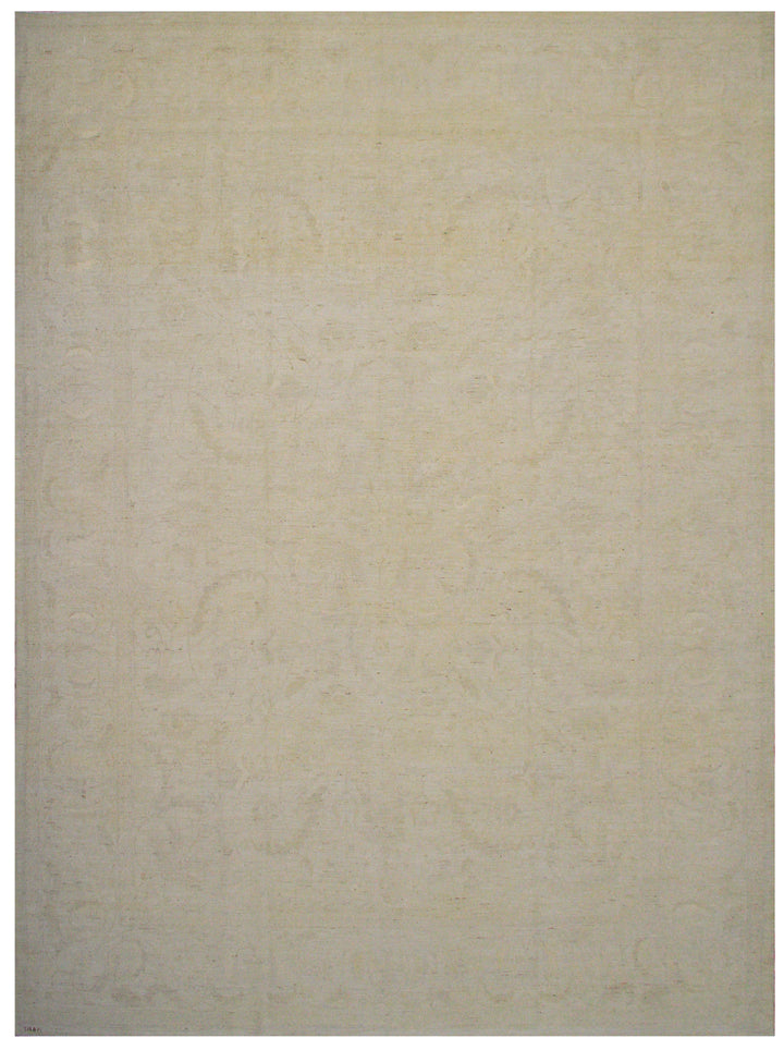 A pale beige rug with a soft Persian design contemporary Ariana Vintage Collection Rug