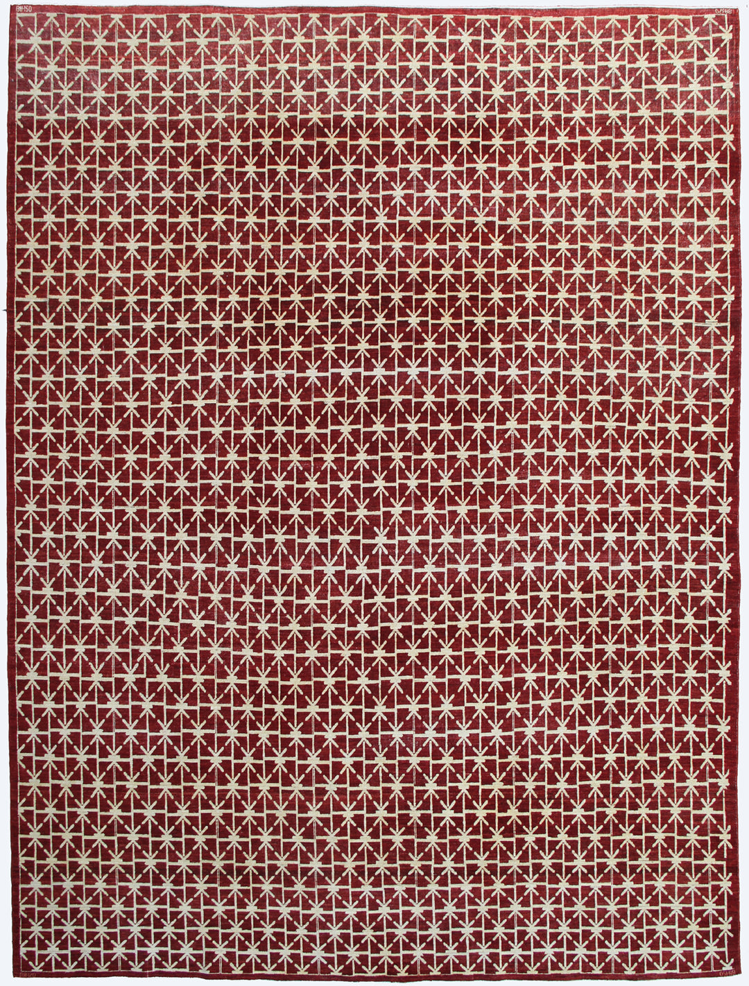 9'x12' Wool Area Rug | Red & Blue | Geometric | Ariana Modern Rug