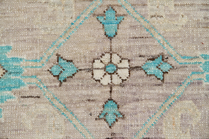 9'x12' Wool Area Rug | Turquoise & Grey | Ariana Transitional Rug