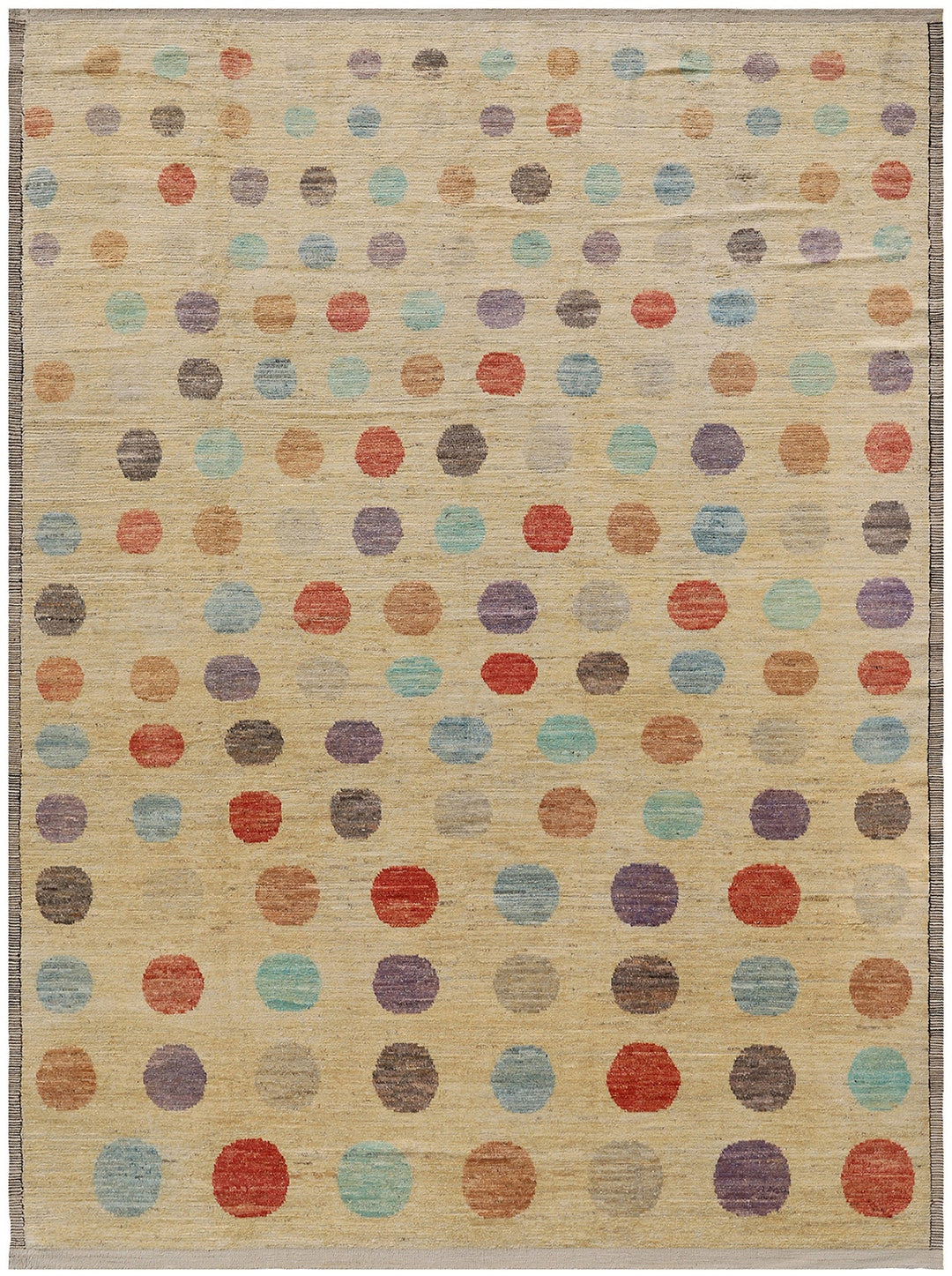 9'x14' Moroccan Style| Polka Dots| Modern Area Rug