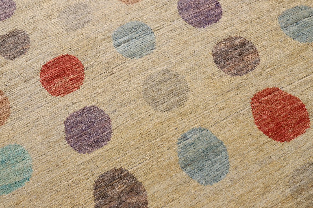 9'x14' Moroccan Style| Polka Dots| Modern Area Rug