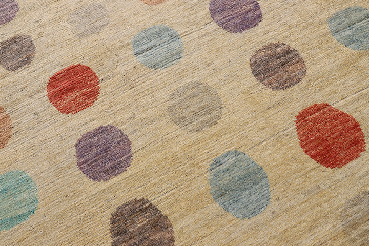9'x14' Moroccan Style| Polka Dots| Modern Area Rug
