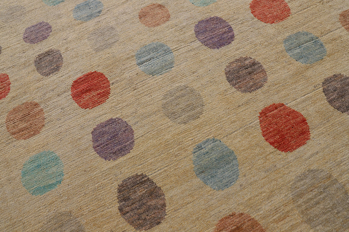 9'x14' Moroccan Style| Polka Dots| Modern Area Rug