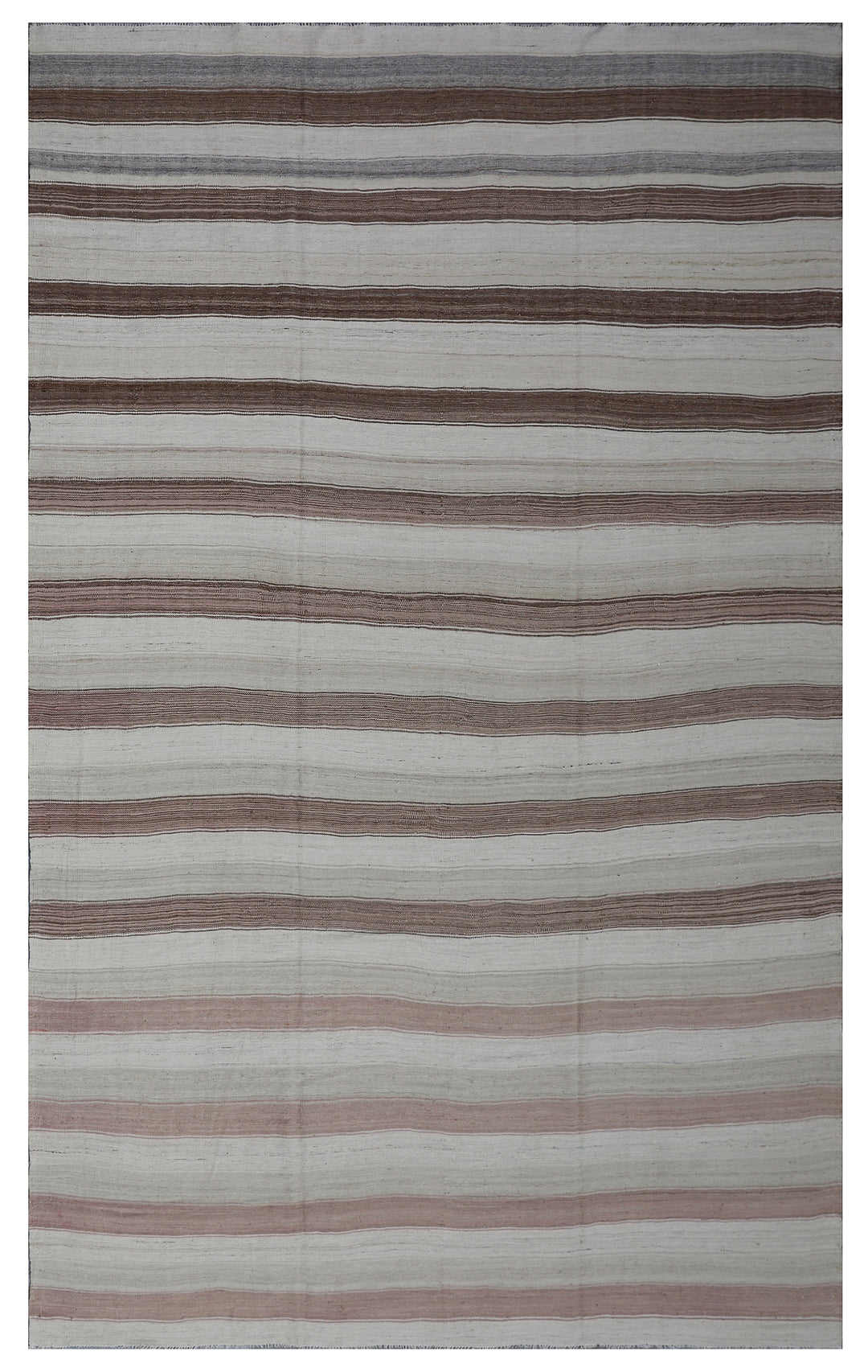 9'x15' Wool Kilim | Ariana Striped Earth Tone Kilim Rug