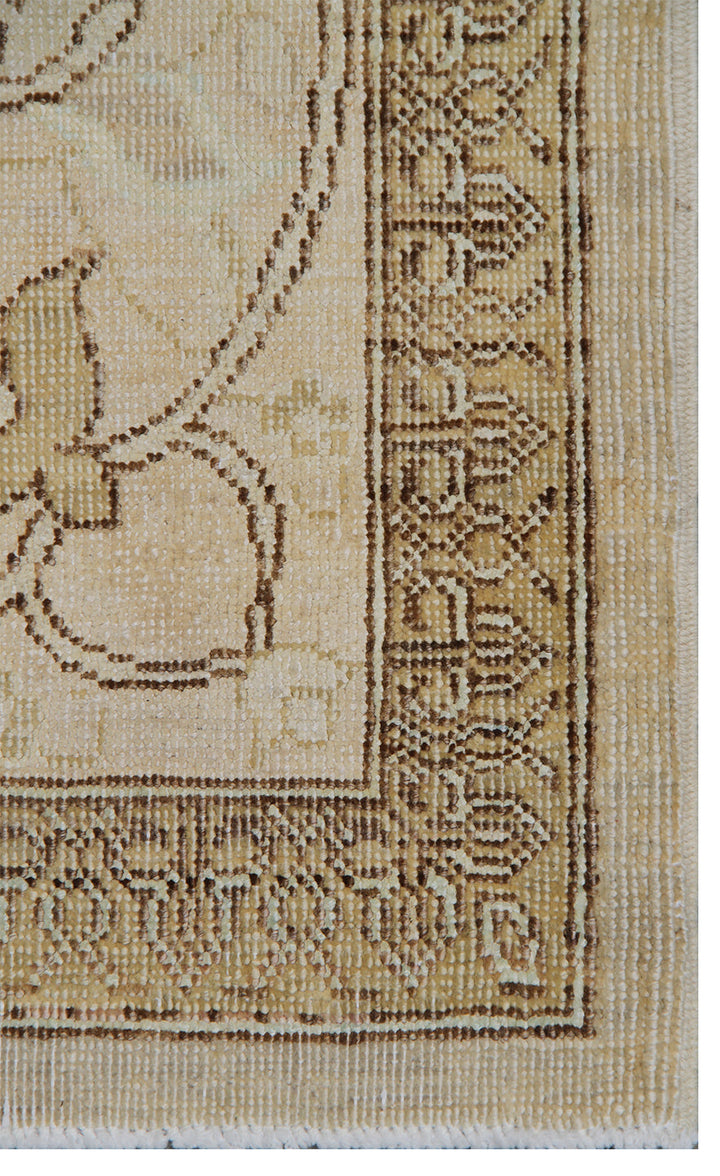 9'x6' Afghan Rug | Wool & Silk | Ariana Fine Polonaise Design Area Rug